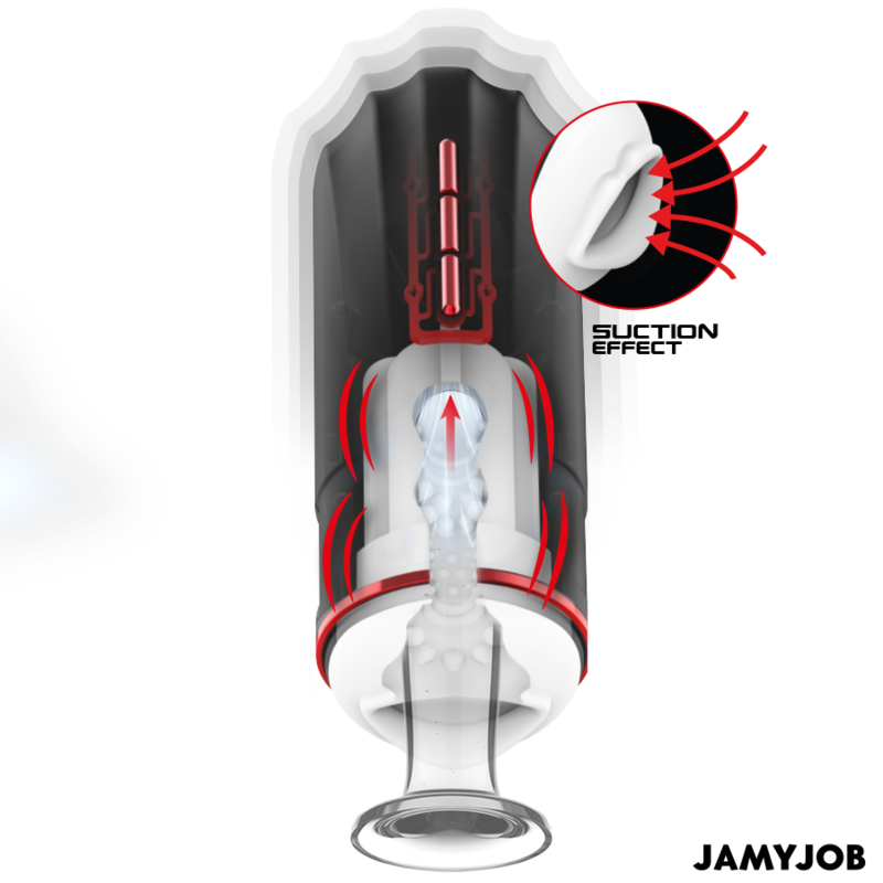 JAMYJOB - MEGABITE AUTOMATIC MOUTH MASTURBATOR 5 MODES STIMULATING WAVES AND VIBRATION